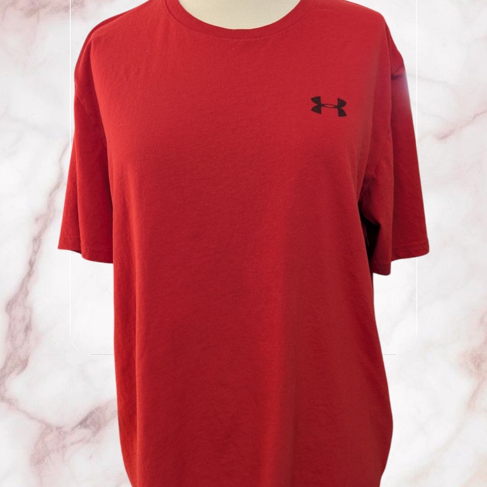 Under Armour Loose Fitting Red Tee Shirt Men's L